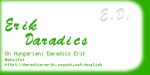 erik daradics business card